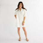 Caryn Lawn Celia Dress White Sequin