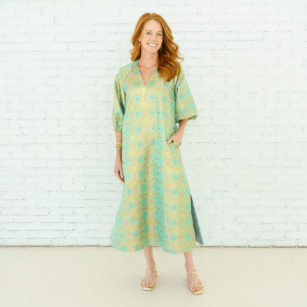 Caryn Lawn Coco Jacquard Lime