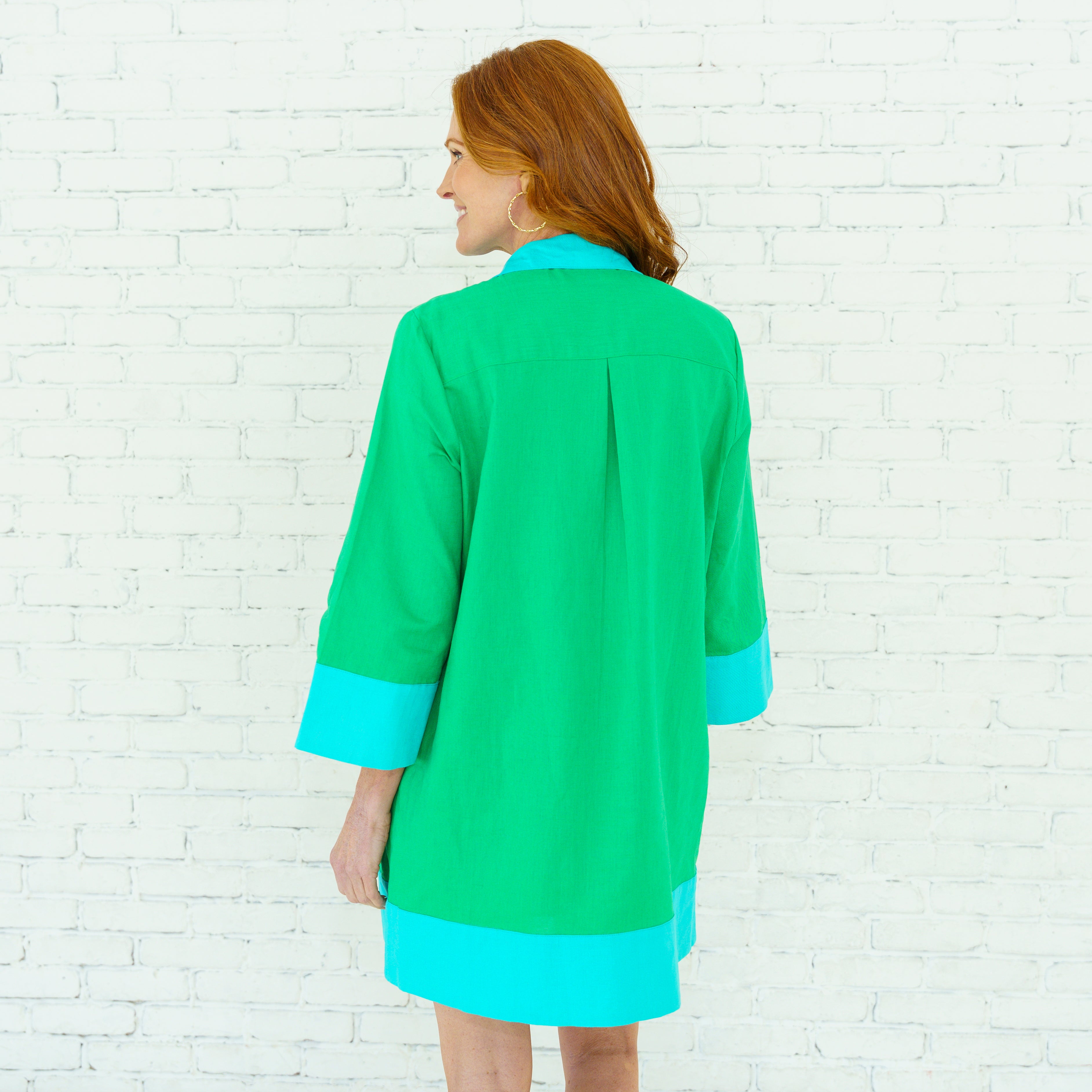 Caryn Lawn Carrie Dress Short Green