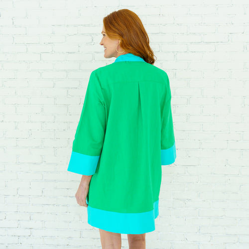 Caryn Lawn Carrie Dress Short Green