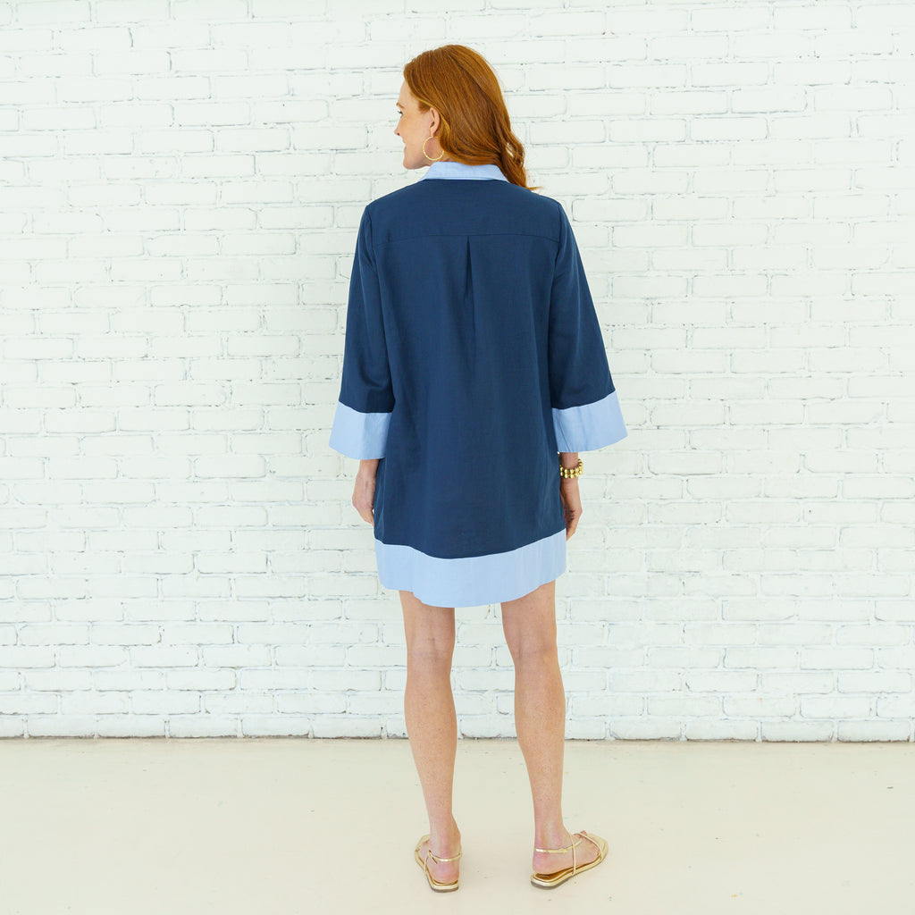 Caryn Lawn Carrie Dress Short Navy