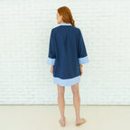 Caryn Lawn Carrie Dress Short Navy