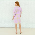 Caryn Lawn Kimberly Park Dress Lavender and Green