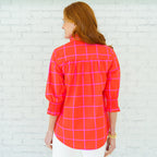 Caryn Lawn Kimberly Park Top Orange and Pink