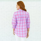 Caryn Lawn Kimberly Park Top Lavender and Red