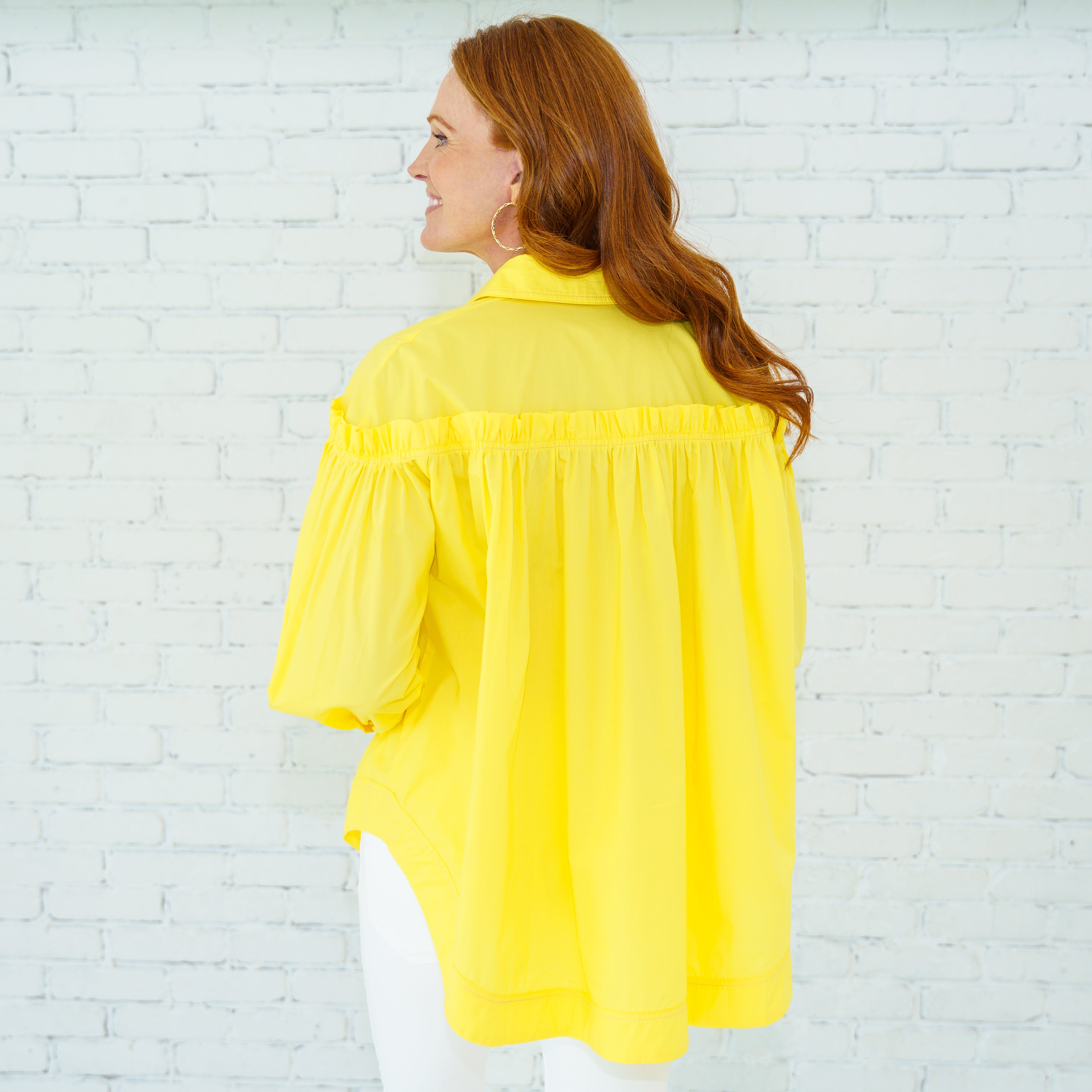 Caryn Lawn Miriam Top Yellow