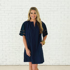 Caryn Lawn Betty Dress Navy