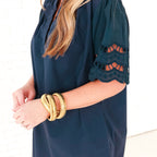 Caryn Lawn Betty Dress Navy