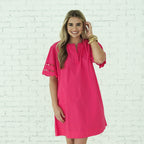 Caryn Lawn Betty Dress Hot Pink