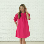 Caryn Lawn Betty Dress Hot Pink