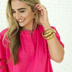 Caryn Lawn Betty Dress Hot Pink