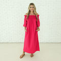 Caryn Lawn Polly Dress Hot Pink