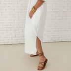 Caryn Lawn Polly Dress White