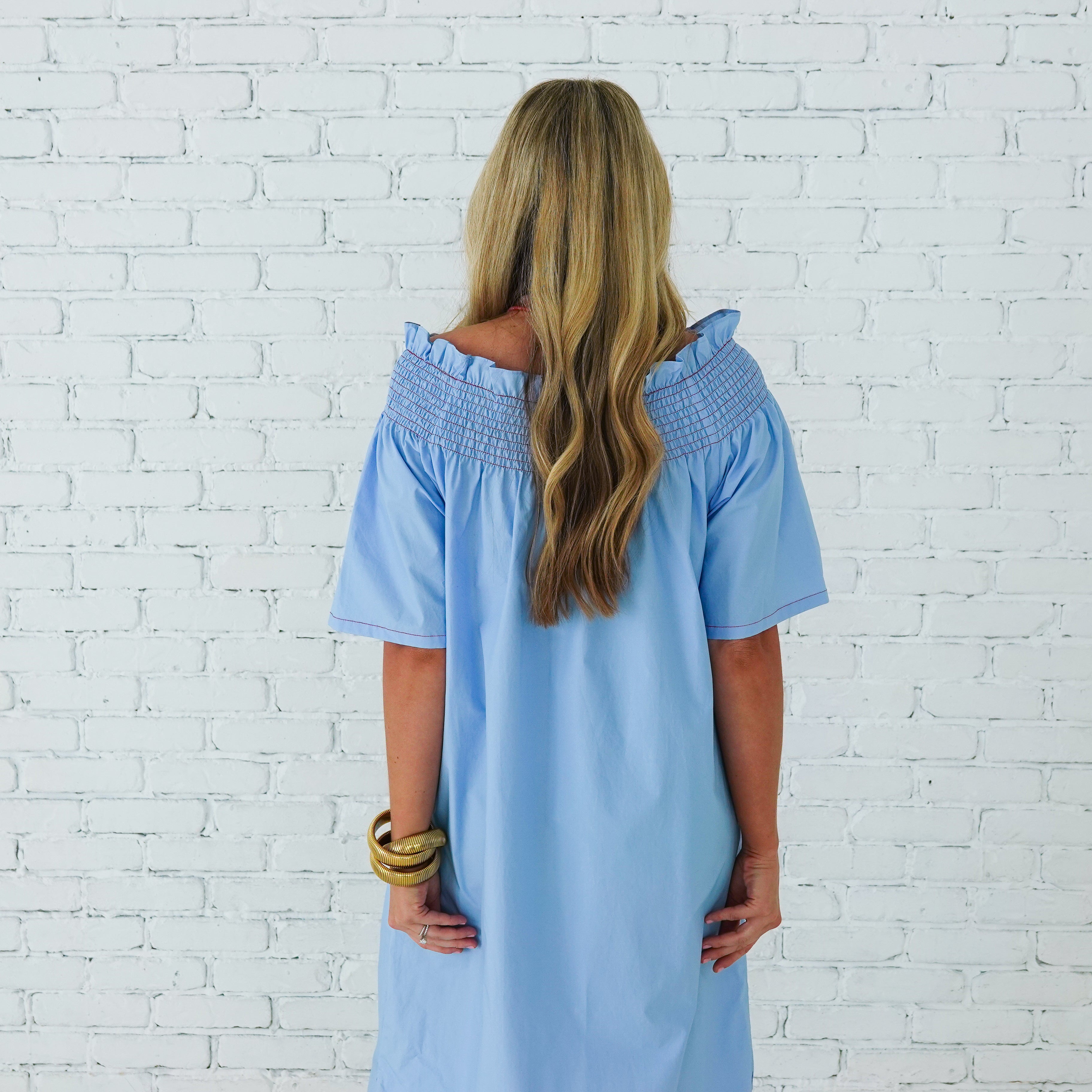 Caryn Lawn Polly Dress Blue