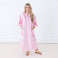 Caryn Lawn Cabana Dress Pink Stripe