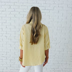 Caryn Lawn Payton Top Pale Yellow Stripe