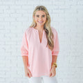 Caryn Lawn Betsy Top Gingham Baby Pink