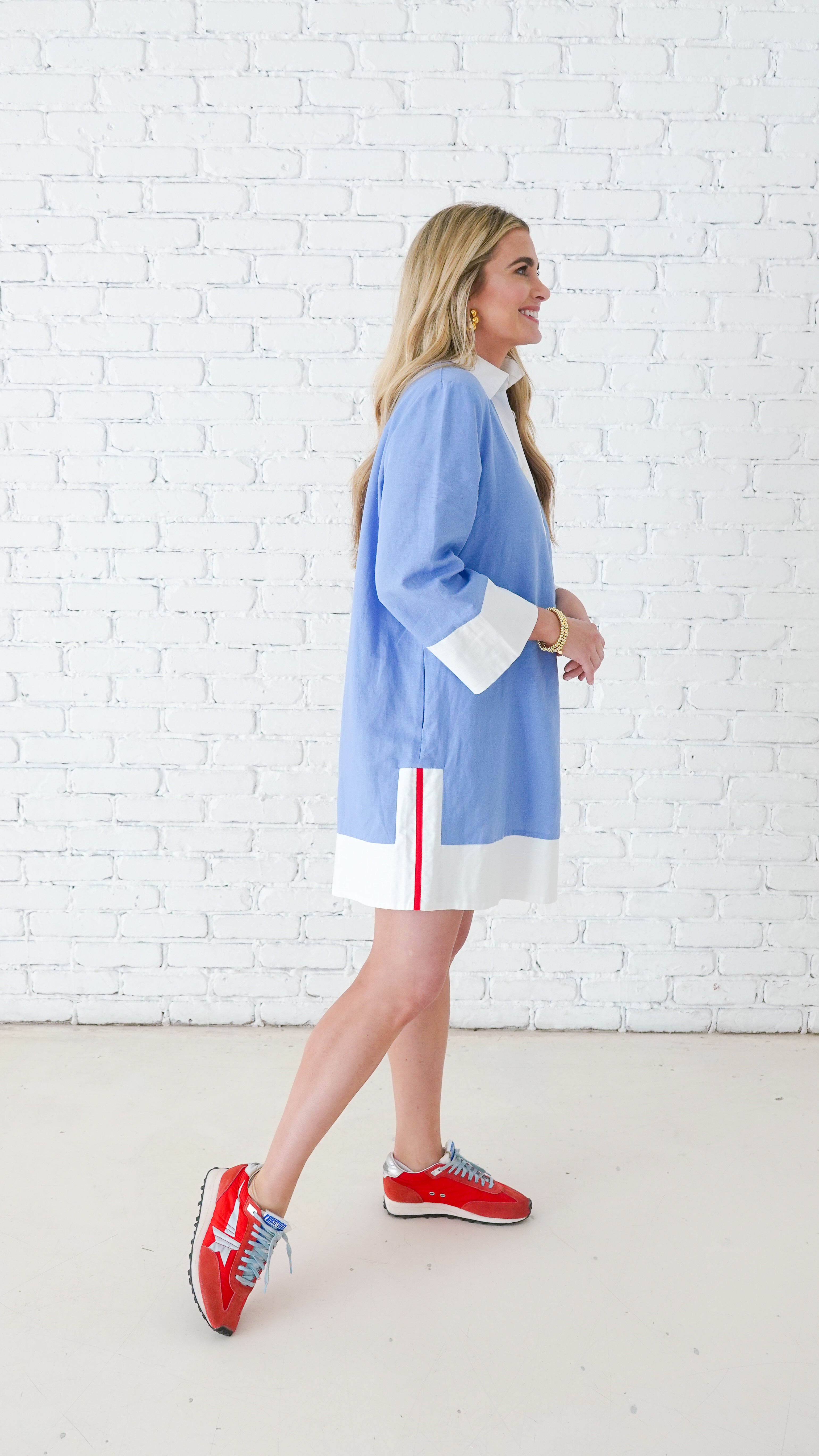 Caryn Lawn Carrie Dress Powder Blue