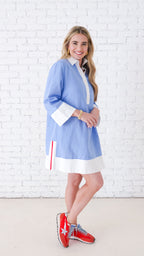 Caryn Lawn Carrie Dress Powder Blue