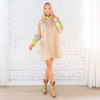 Lola Dress Khaki/Neon