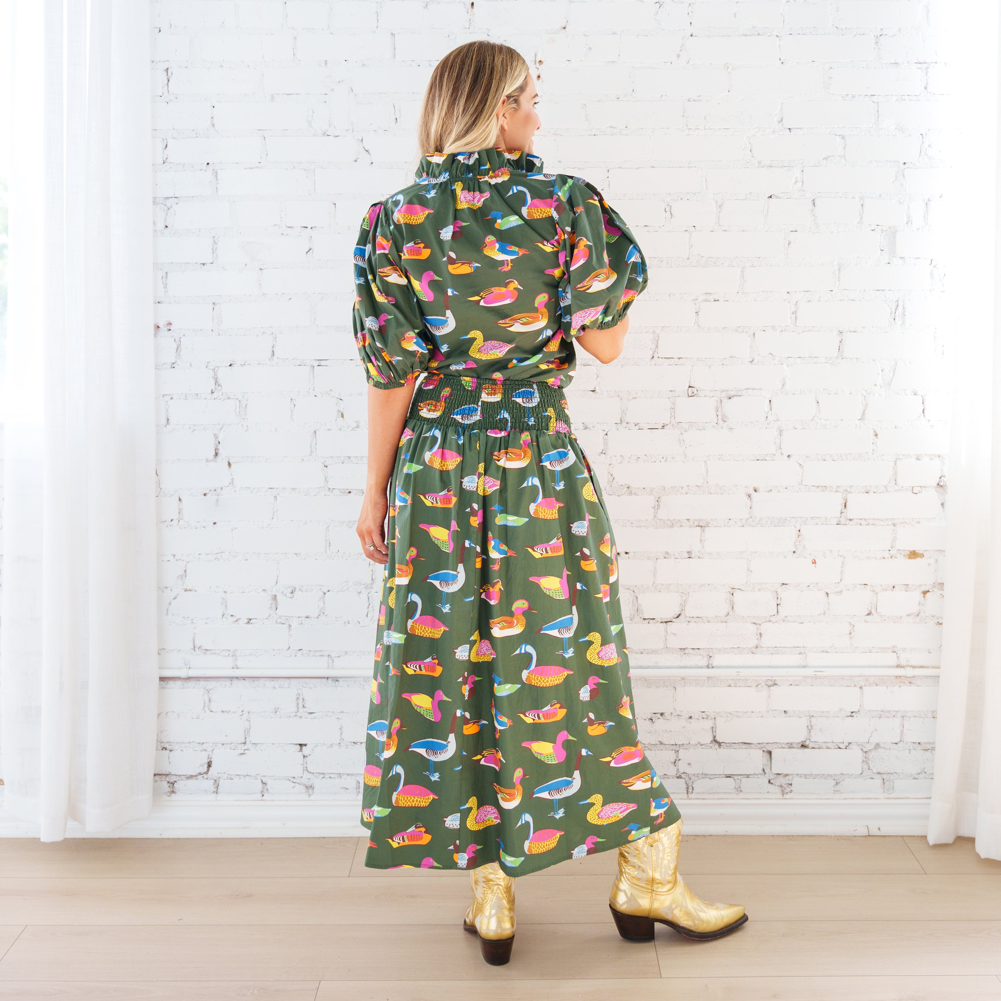 Sutton Skirt Olive Duck