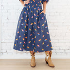 Sutton Skirt Navy Bird