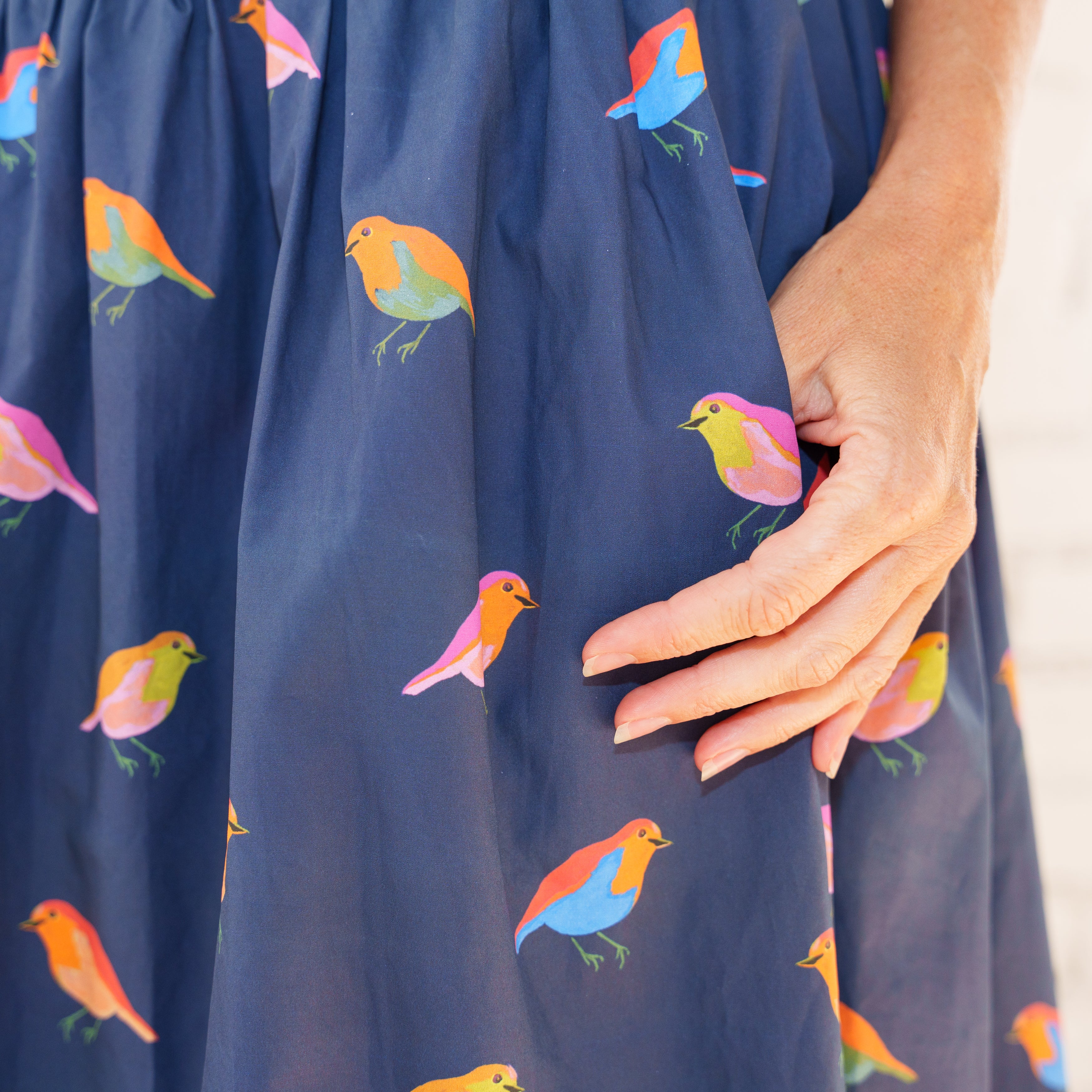 Sutton Skirt Navy Bird