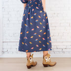 Sutton Skirt Navy Bird