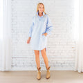 Preppy Star Dress Light Blue