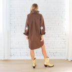 Preppy Star Dress Cocoa