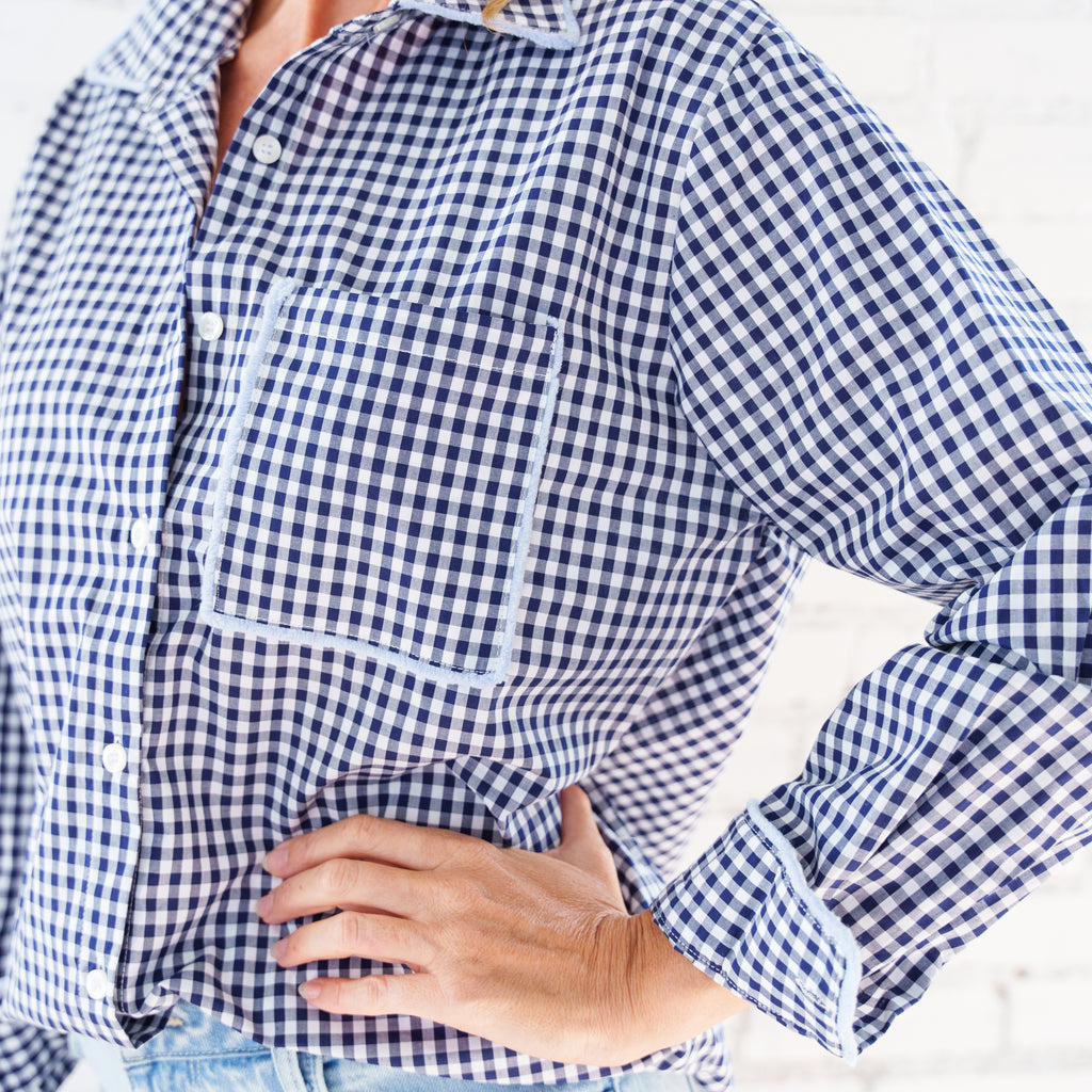 Fringe Lawn Top Navy