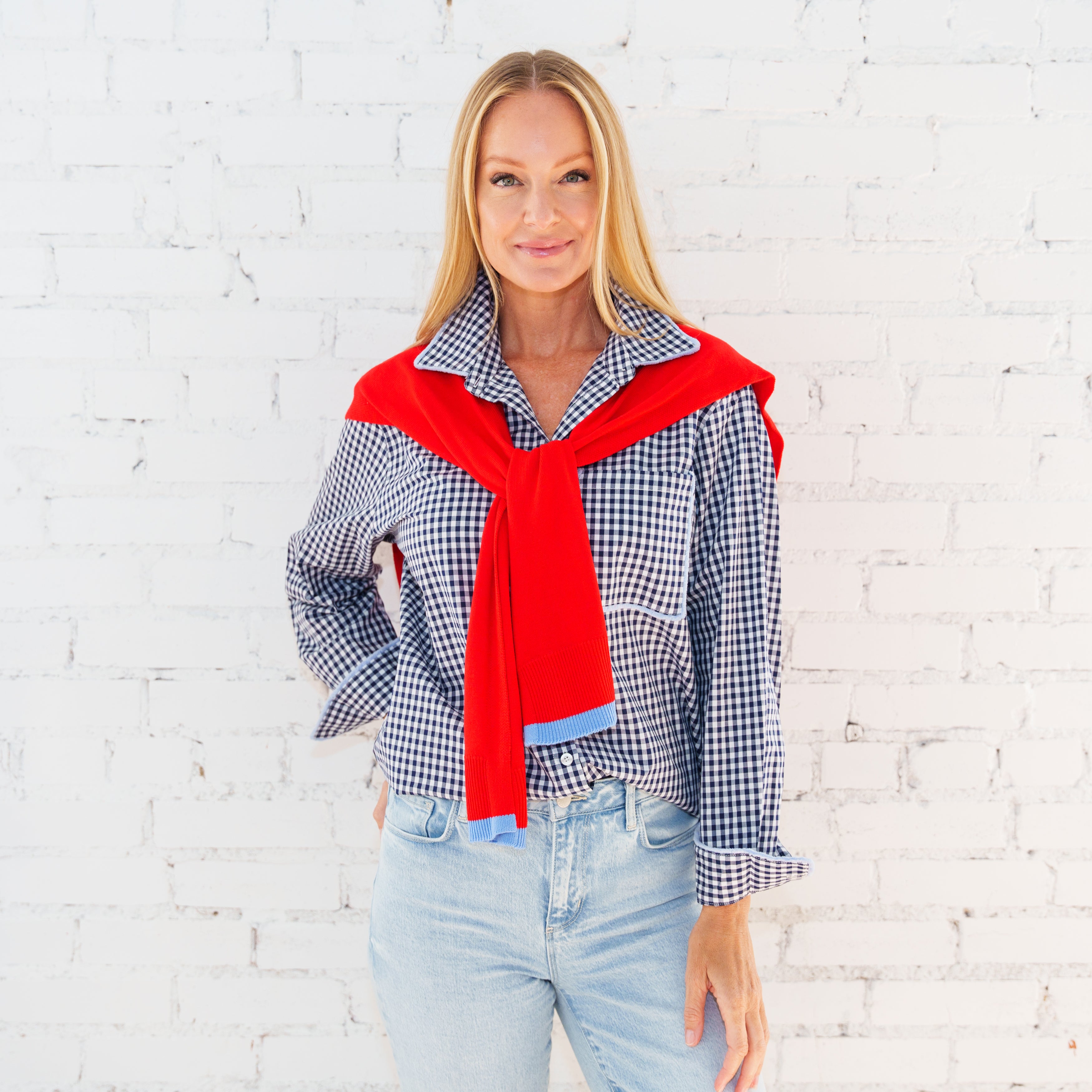 Fringe Lawn Top Navy