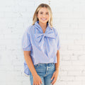 Ryan Bow Top Blue Stripe