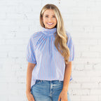 Ryan Bow Top Blue Stripe