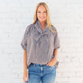 Ryan Bow Top Cocoa Stripe