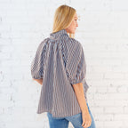 Ryan Bow Top Cocoa Stripe