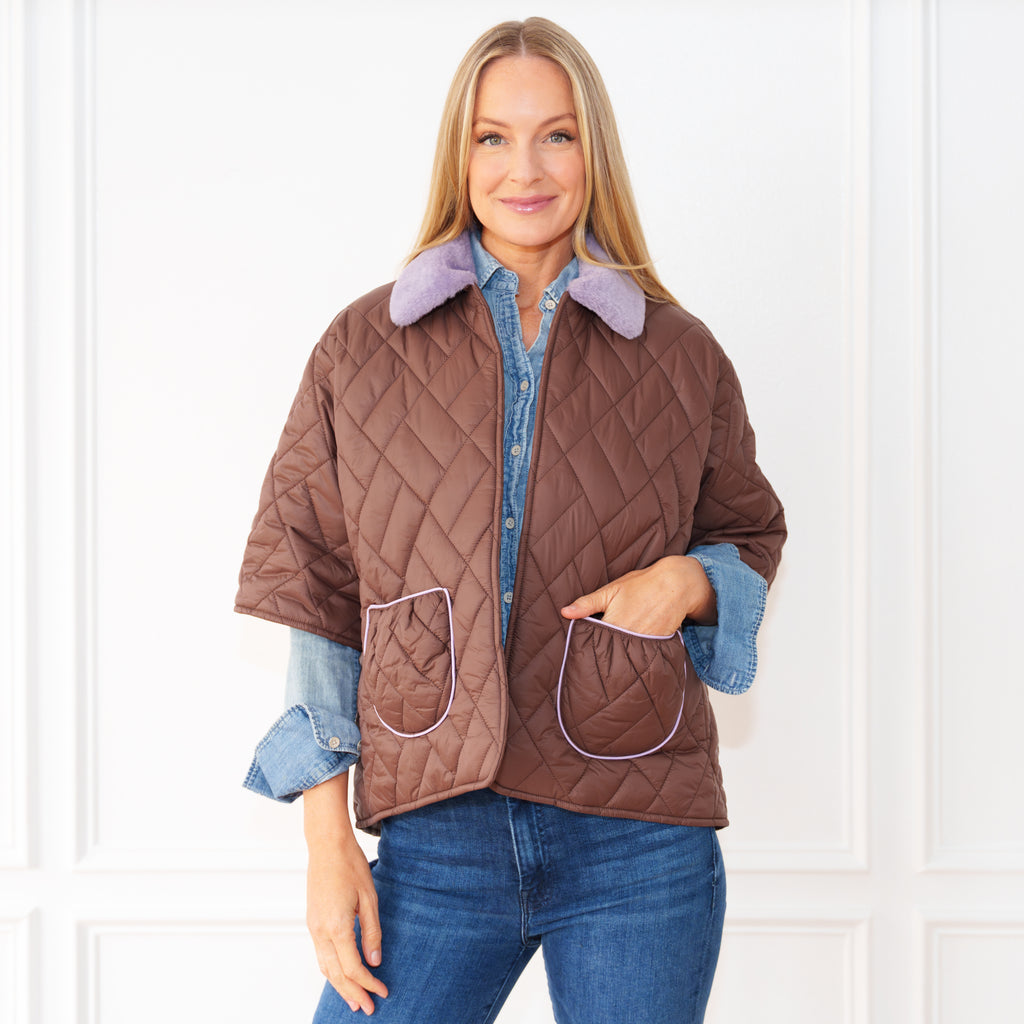 Penny Fur Puffer Chocolate