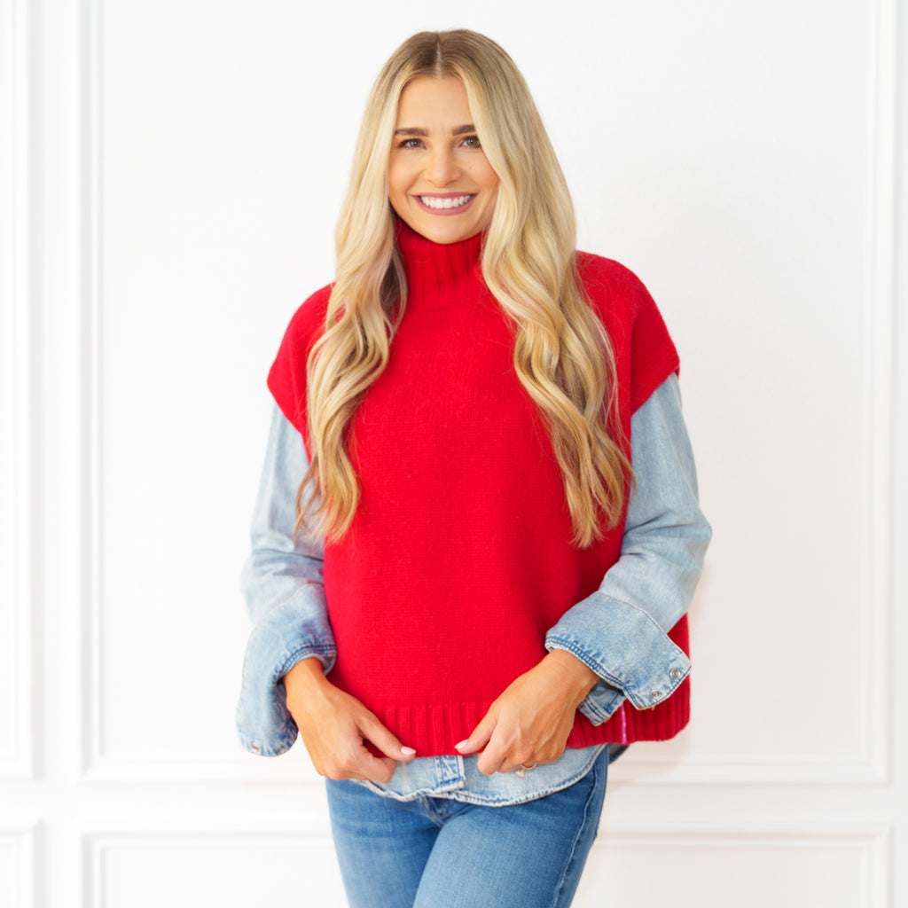 Scottie Sweater Vest Red