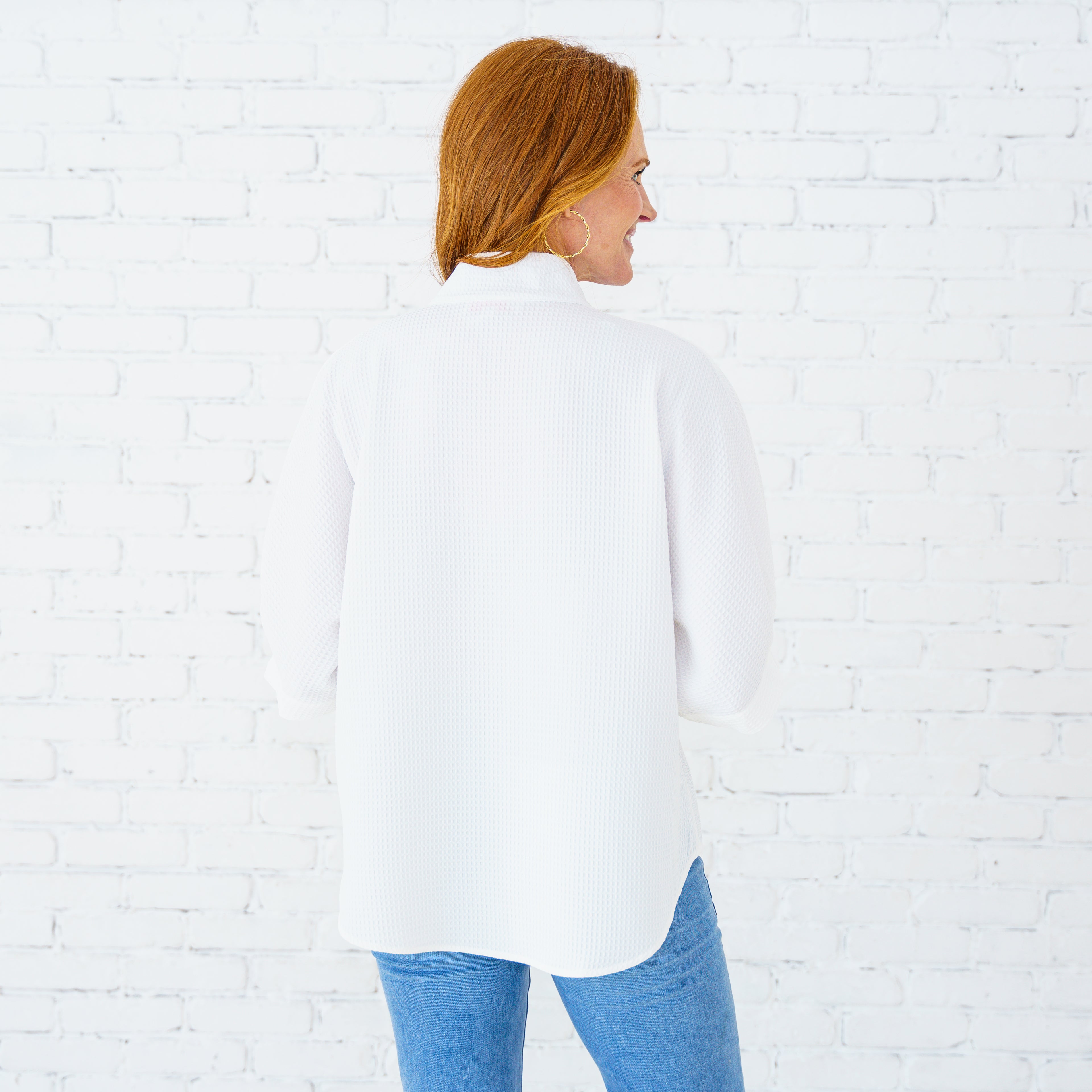 Caryn Lawn Caroline Top White