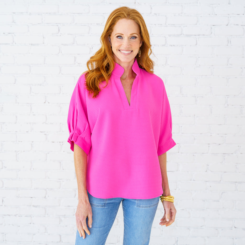 Caryn Lawn Caroline Top Pink