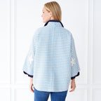 Jackie Jacket Blue Herringbone