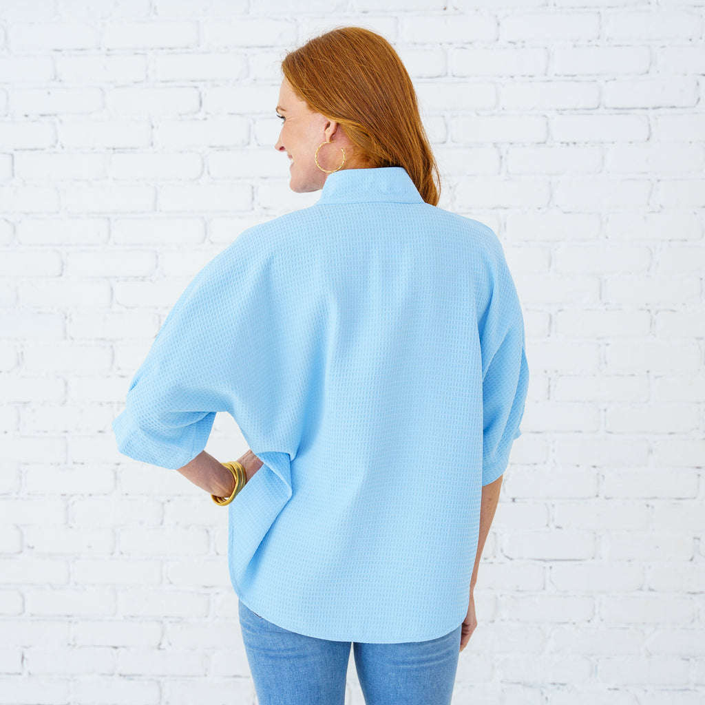 Caryn Lawn Caroline Top Light Blue