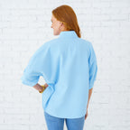 Caryn Lawn Caroline Top Light Blue