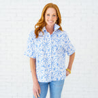 Caryn Lawn Abby Swing Top Blue Jungle