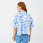 Caryn Lawn Abby Swing Top Blue Jungle