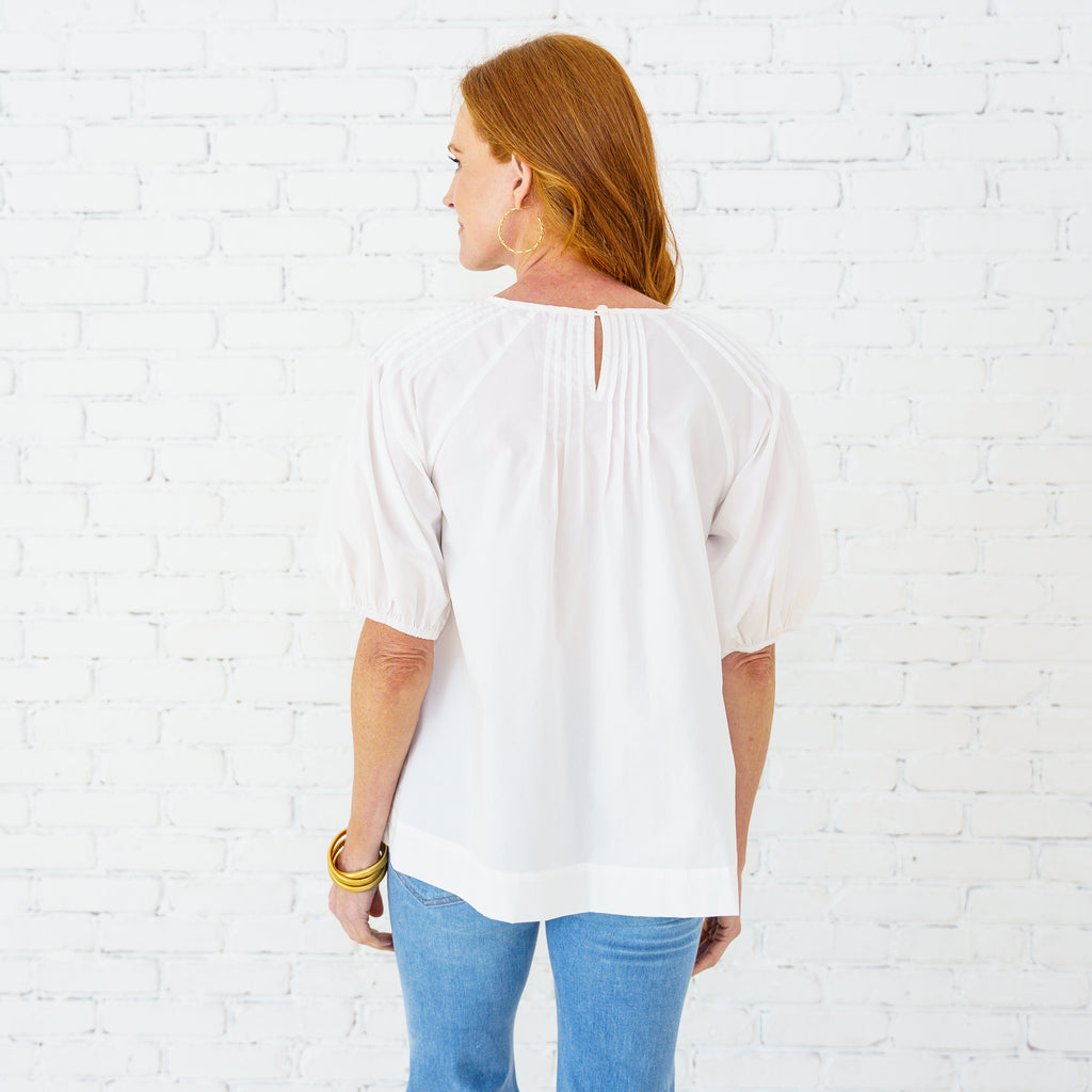 Caryn Lawn Libby Top White