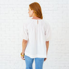 Caryn Lawn Libby Top White