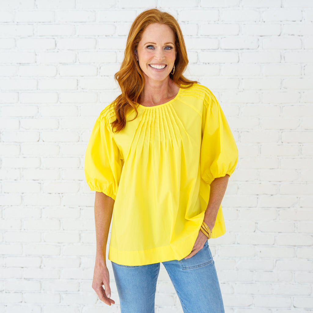 Caryn Lawn Libby Top Yellow