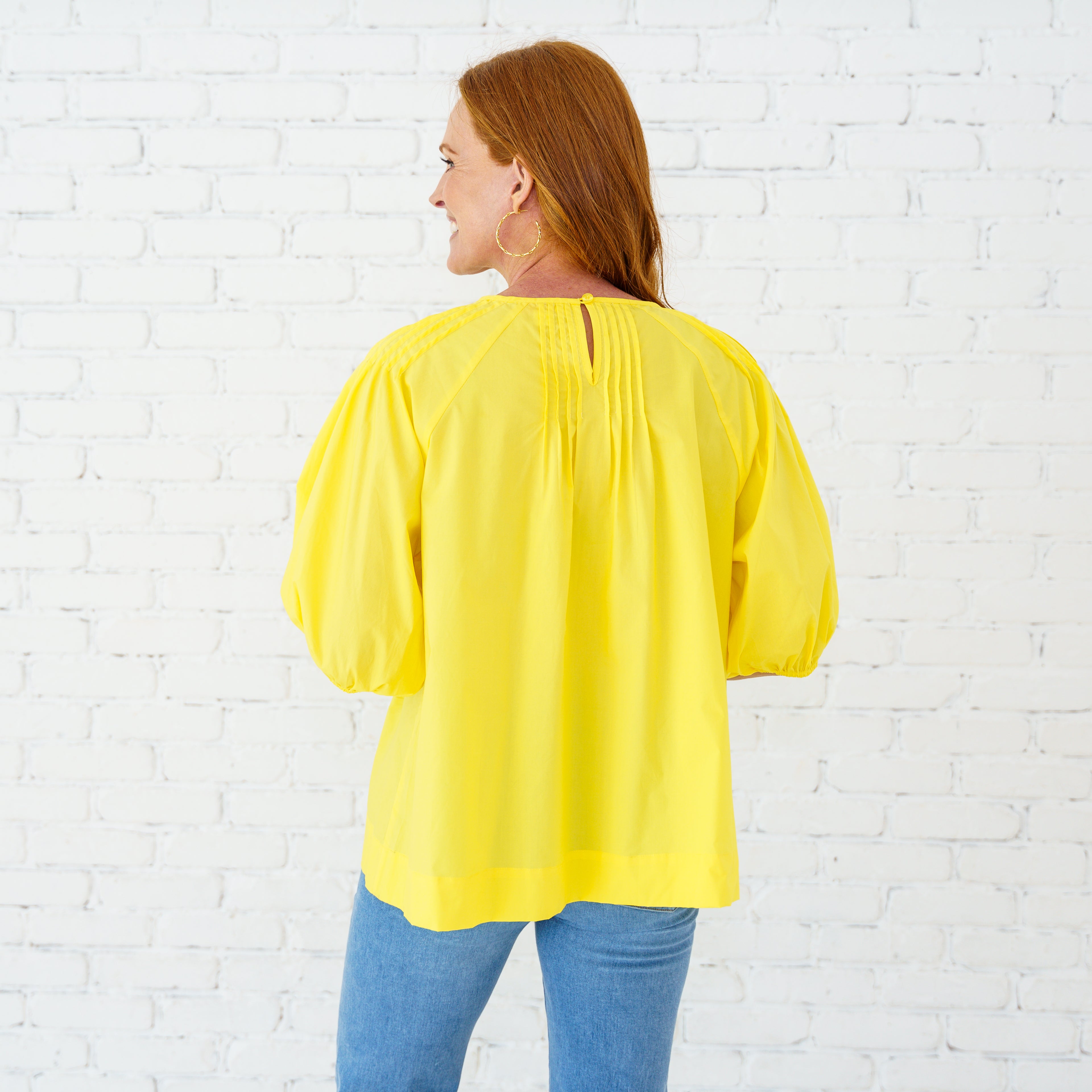 Caryn Lawn Libby Top Yellow