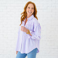 Caryn Lawn Miriam Top Pink/Blue